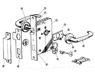IMPA手冊 編號490136OHS-2410型門鎖零部件(圖1) IMPA手冊 編號490136OHS-2410型門鎖零部件(圖1)