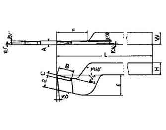 IMPA手冊 編號63312966型高速鋼頭切割車刀(圖1)