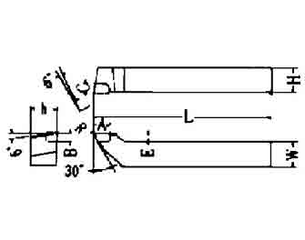IMPA手冊(cè) 編號(hào)63281551-52,91-95型超硬尖端車刀(圖1)