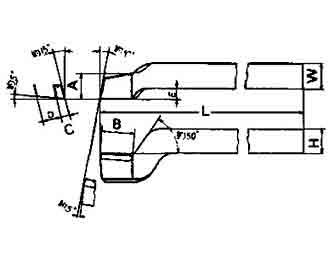 IMPA手冊 編號63309262型(左/右)高速鋼頭車刀(圖1) IMPA手冊 編號63309262型(左/右)高速鋼頭車刀(圖1)
