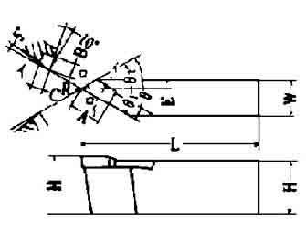 IMPA手冊(cè) 編號(hào)63283151-52,91-95型超硬尖端車刀(圖1)
