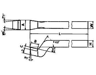 IMPA手冊 編號63311464型高速鋼頭車刀(圖1)