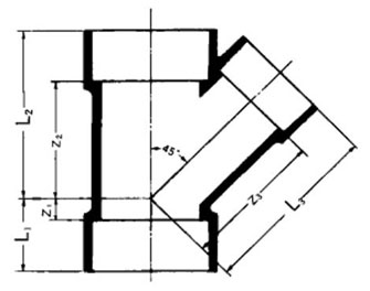IMPA手冊 編號732835PVC Y型45度彎頭(圖1)