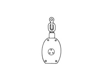 IMPA手冊(cè) 編號(hào)231602船用鋼帶木制滑車(圖1)