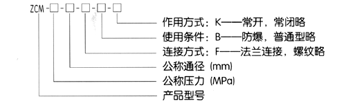 ZCM煤氣電磁閥型號(hào)編制 ZCM煤氣電磁閥(圖1)