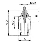 D61X衛(wèi)生級(jí)焊接蝶閥外形結(jié)構(gòu)圖 D61X衛(wèi)生級(jí)焊接蝶閥(圖2)