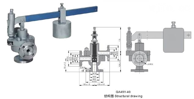 GA49H脈沖式安全閥外形結(jié)構(gòu)圖 GA49H脈沖式安全閥(圖1)