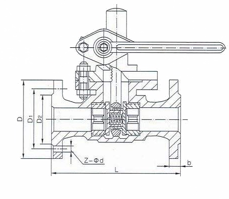 Z44H、Z48H鍋爐快速排污閥外形結(jié)構(gòu)圖 Z44H,Z48H鍋爐快速排污閥(圖1)