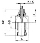 D61X衛(wèi)生級(jí)焊接蝶閥外形結(jié)構(gòu)圖 D61X衛(wèi)生級(jí)焊接蝶閥(圖3)