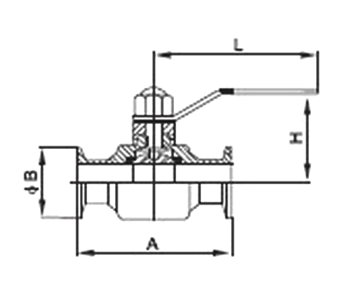 Q81F衛(wèi)生級(jí)球閥結(jié)構(gòu)圖 Q81F衛(wèi)生級(jí)球閥(圖1)