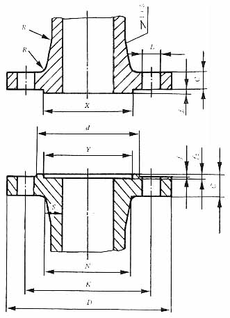 機械部凹凸面法蘭結(jié)構(gòu)圖 機械部法蘭(圖2)