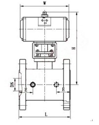 BQ641F/Y氣動保溫球閥結構圖 BQ641F,BQ641Y氣動保溫球閥(圖1)