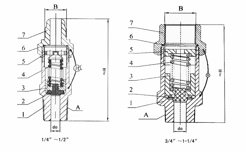 SFA-22C300T冷凍機(jī)安全閥外形結(jié)構(gòu)圖 SFA22C-300T冷凍機(jī)安全閥(圖1)