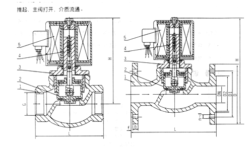 ZQDF水用電磁閥外形結(jié)構(gòu)圖 ZQDF水用電磁閥(圖1)