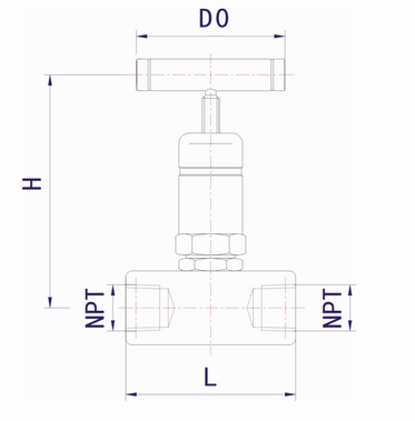 ANSI-6000PSI~10000PSI美標(biāo)針型閥外形結(jié)構(gòu)圖 ANSI-6000PSI~10000PSI美標(biāo)針型閥(圖1)