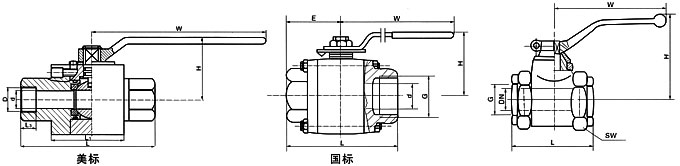 (內(nèi)螺紋)高壓球閥結(jié)構(gòu)圖 高溫高壓球閥(圖3)