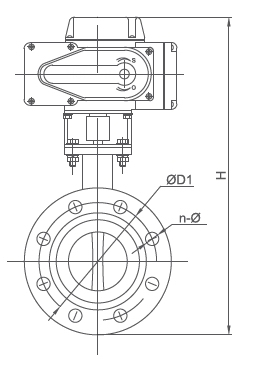D941X電動法蘭軟密封蝶閥外形結(jié)構(gòu)圖 D941X電動法蘭軟密封蝶閥(圖1)