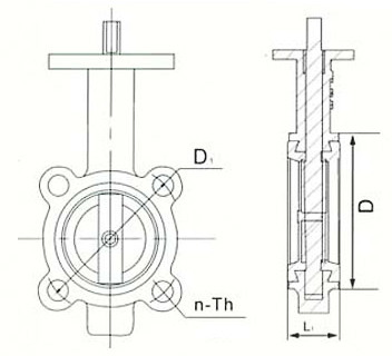 Marine central lug handle butterfly valve JIS F7480 (Figure 1)