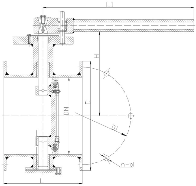 CB-1258 handle ventilation butterfly valve(圖1) CB-1258 Handle ventilation butterfly valve (Figure 1)