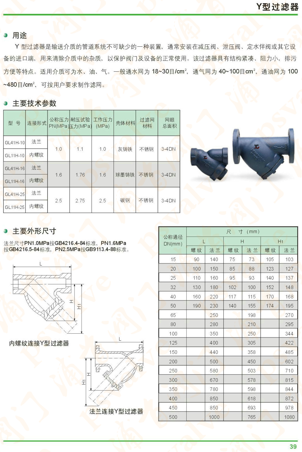 Y型過(guò)濾器(圖1)