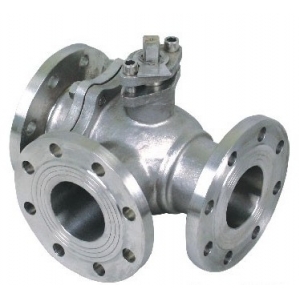 Q44F stainless steel three-way ball valv